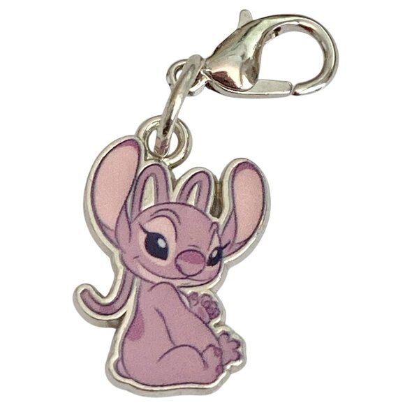 Vintage Disney Lilo & Stitch Angel Clip On Charm Purse Bag Zipper Pull Signed - Picture 1 of 10